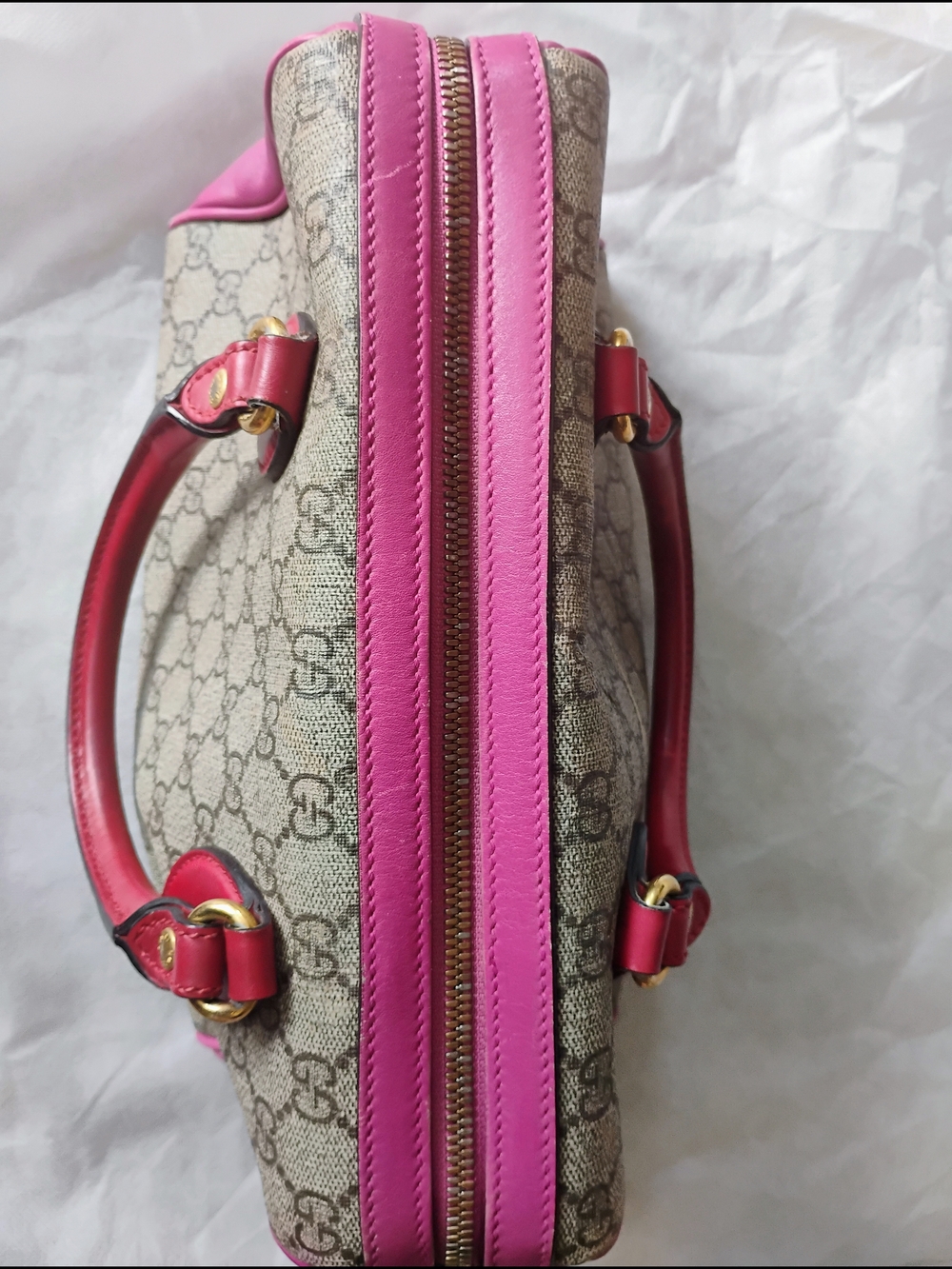 Gucci GG 2 Tone Supreme Boston Bag - Preloved - Picture 3 of 14